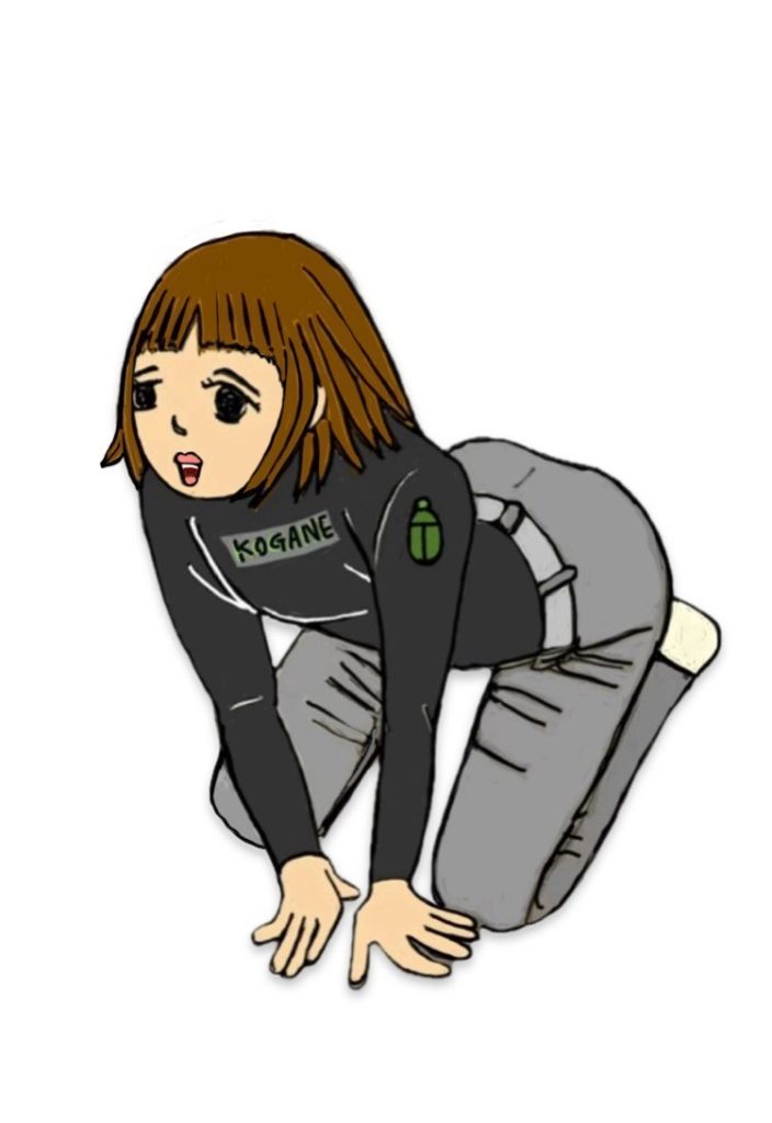 コガネムシの擬人化 こがねちゃん はちまきうずこイラスト